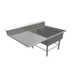 John Boos 2PB14314-1D18L, Sink, (2) Two Compartment