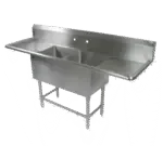 John Boos 2PB1824-2D24, Sink, (2) Two Compartment