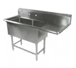 John Boos 42PB18244-1D18R, Sink, (2) Two Compartment
