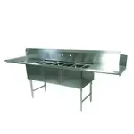 John Boos DT3PB244-2D24L, Dishtable, With Potsinks