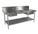 John Boos EPT6R10-DL2B-72L, Work Table, with Prep Sink(s)