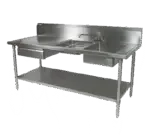 John Boos EPT6R10-DL2B-72R, Work Table, with Prep Sink(s)