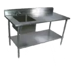 John Boos EPT6R5-3048GSK-L, Work Table, with Prep Sink(s)