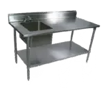 John Boos EPT6R5-3072SSK-L, Work Table, with Prep Sink(s)