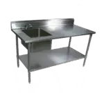 John Boos EPT8R5-3048SSK-L, Work Table, with Prep Sink(s)