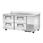 True Manufacturing TWT-67D-4-HC, Refrigerated Counter, Work Top